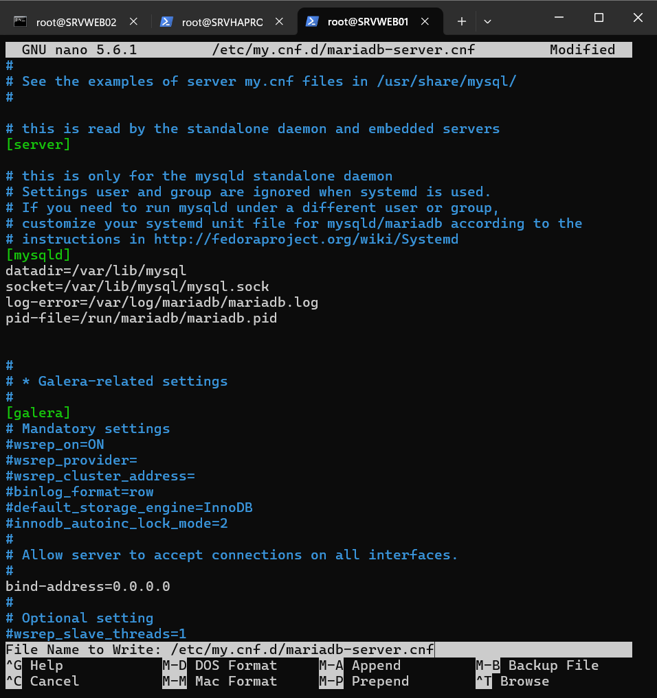 ‘image de la ligne bind-adress’