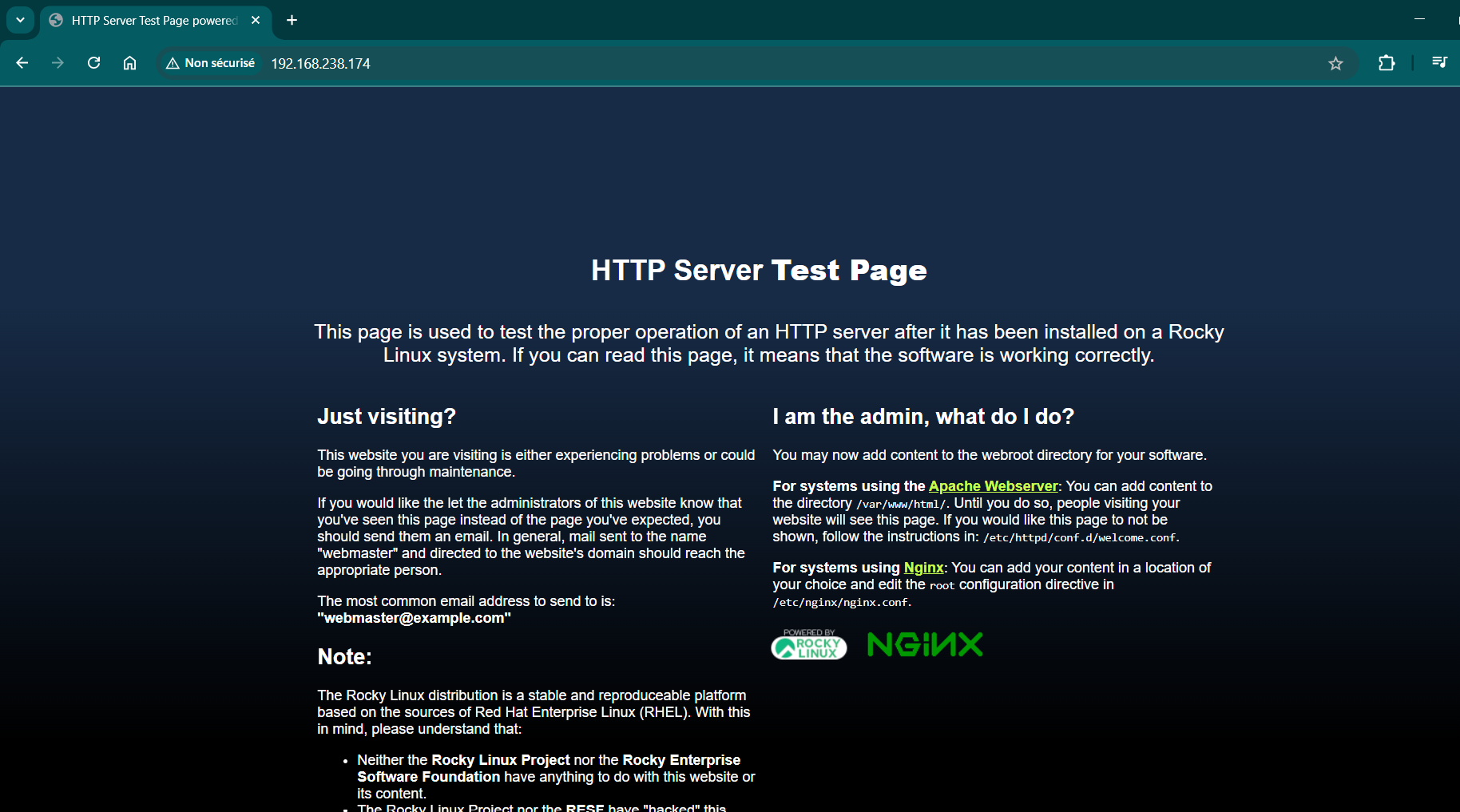 ‘Image page par defauts nginx’